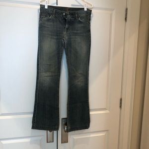 7 For All Mankind worn in boot cut jeans